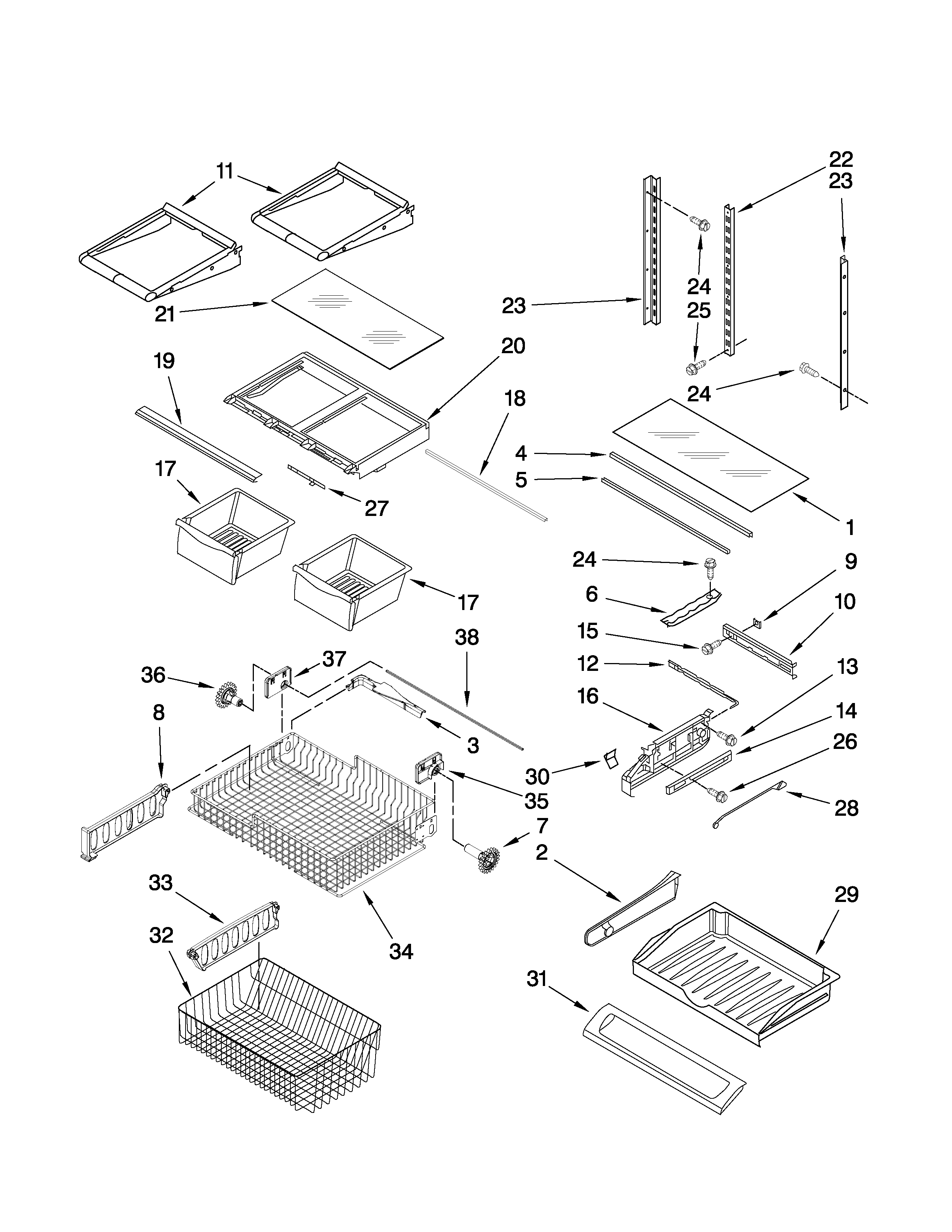 Shelf parts