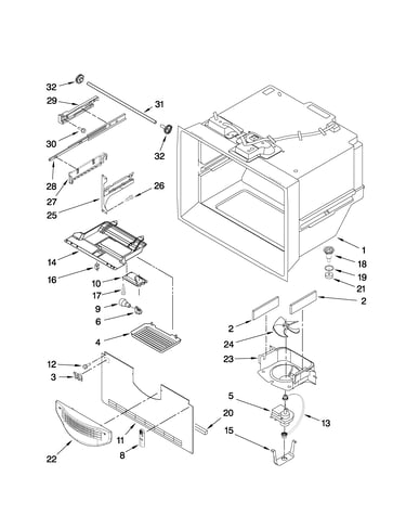 Freezer liner parts