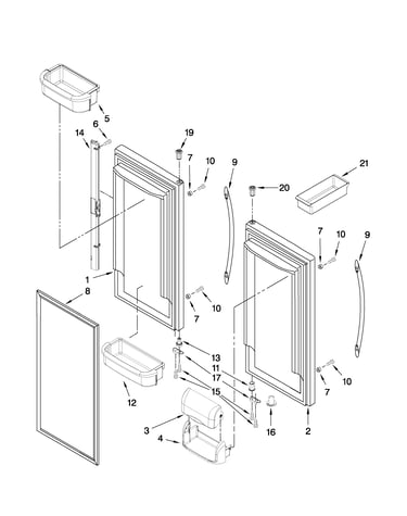 Refrigerator door parts