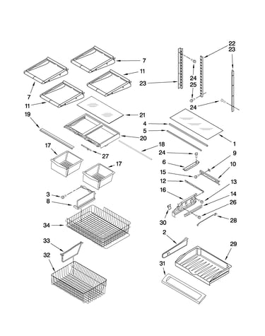 Shelf parts
