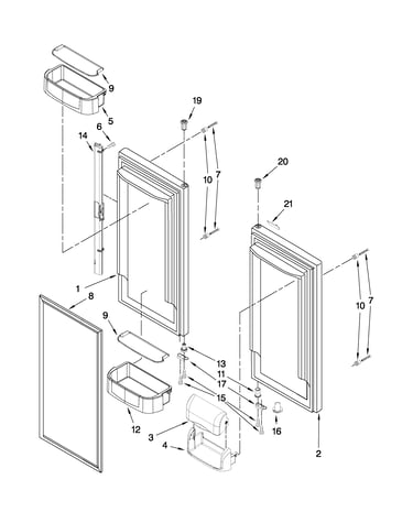 Refrigerator door parts
