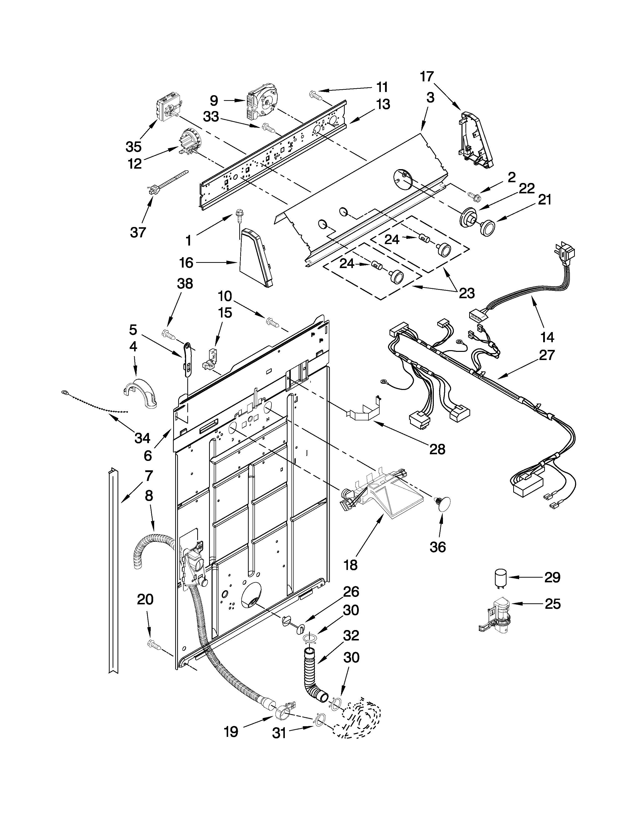 CONTROLS AND REAR PANEL PARTS