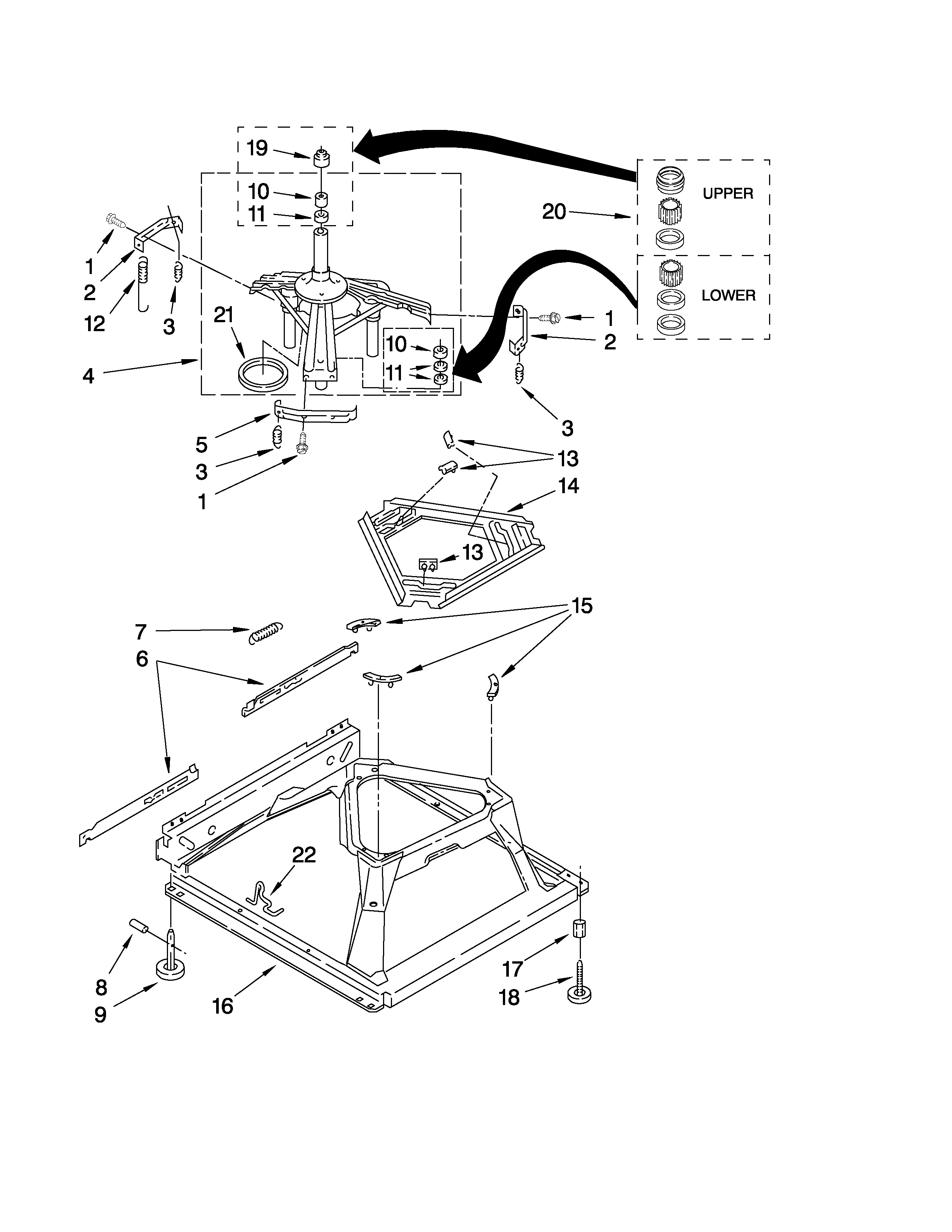 Machine base parts