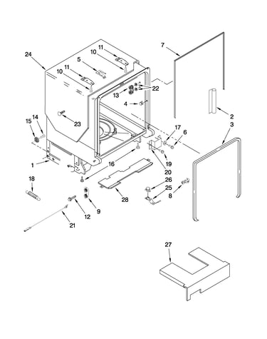 Tub and frame parts