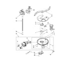 KitchenAid KUDE70CVSS2 pump, washarm and motor parts diagram