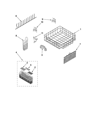 Lower rack parts