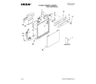Ikea IUD6000WQ1 frame and console parts diagram