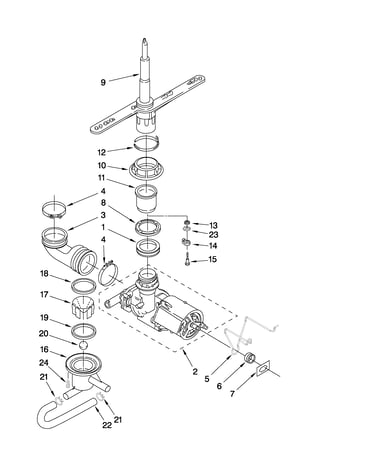 Pump and spray arm parts