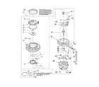 Whirlpool DU930PWST1 pump and motor parts diagram