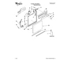 Whirlpool DU811SWPU4 frame and console parts diagram