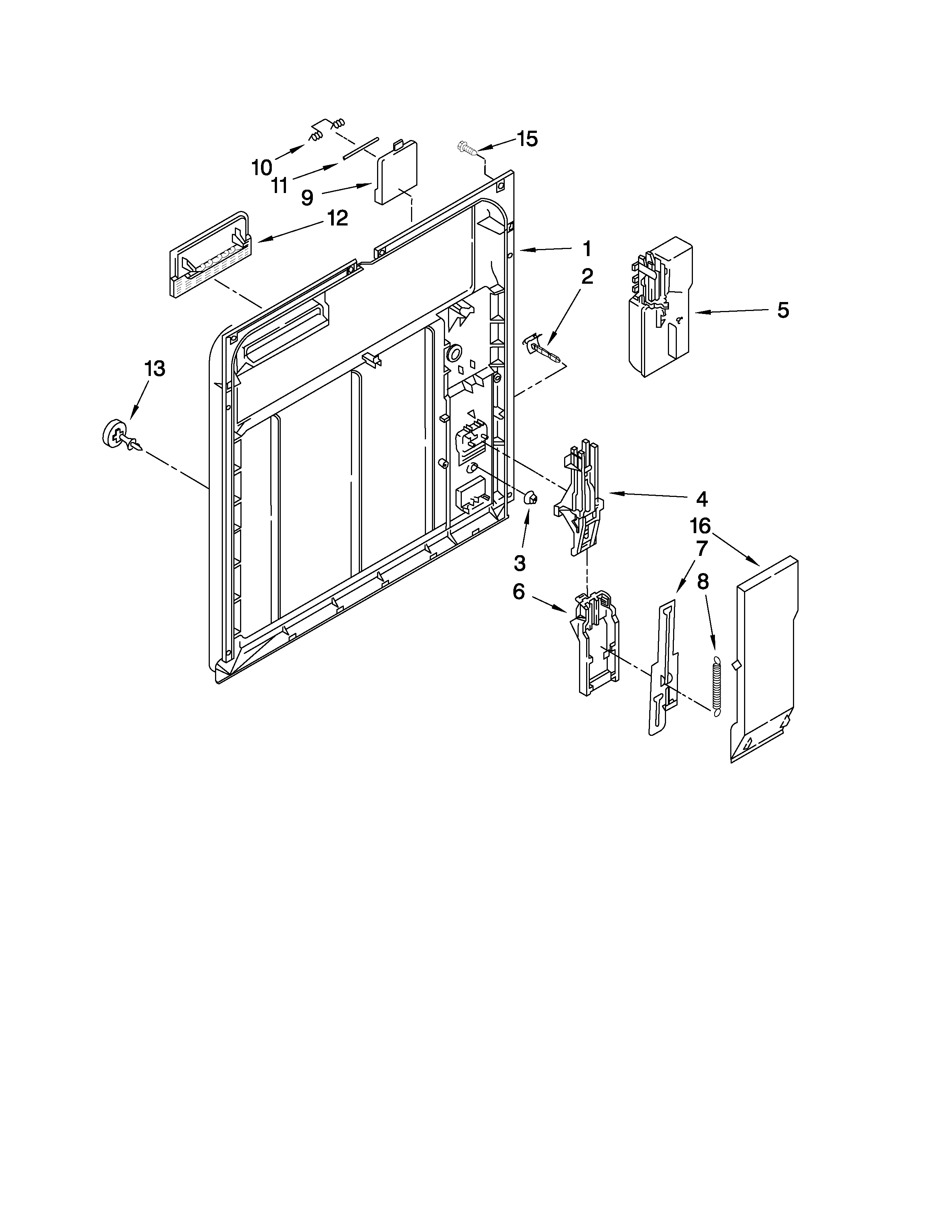 Inner door parts