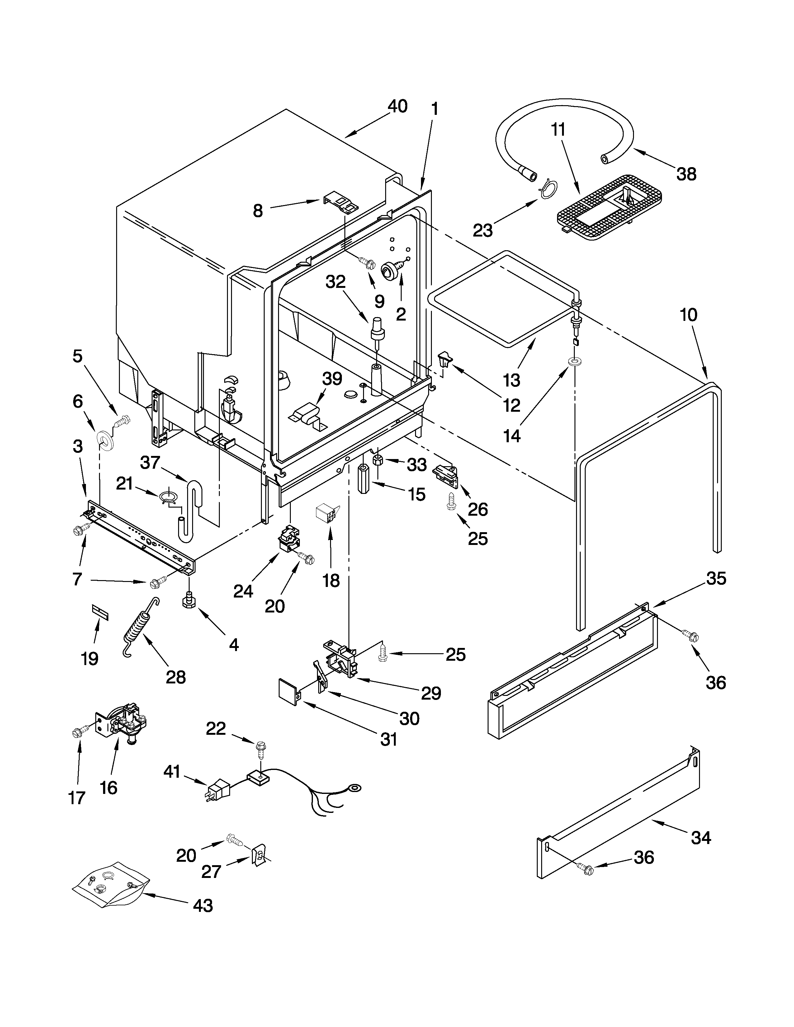 Tub assembly parts