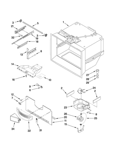 Freezer liner parts