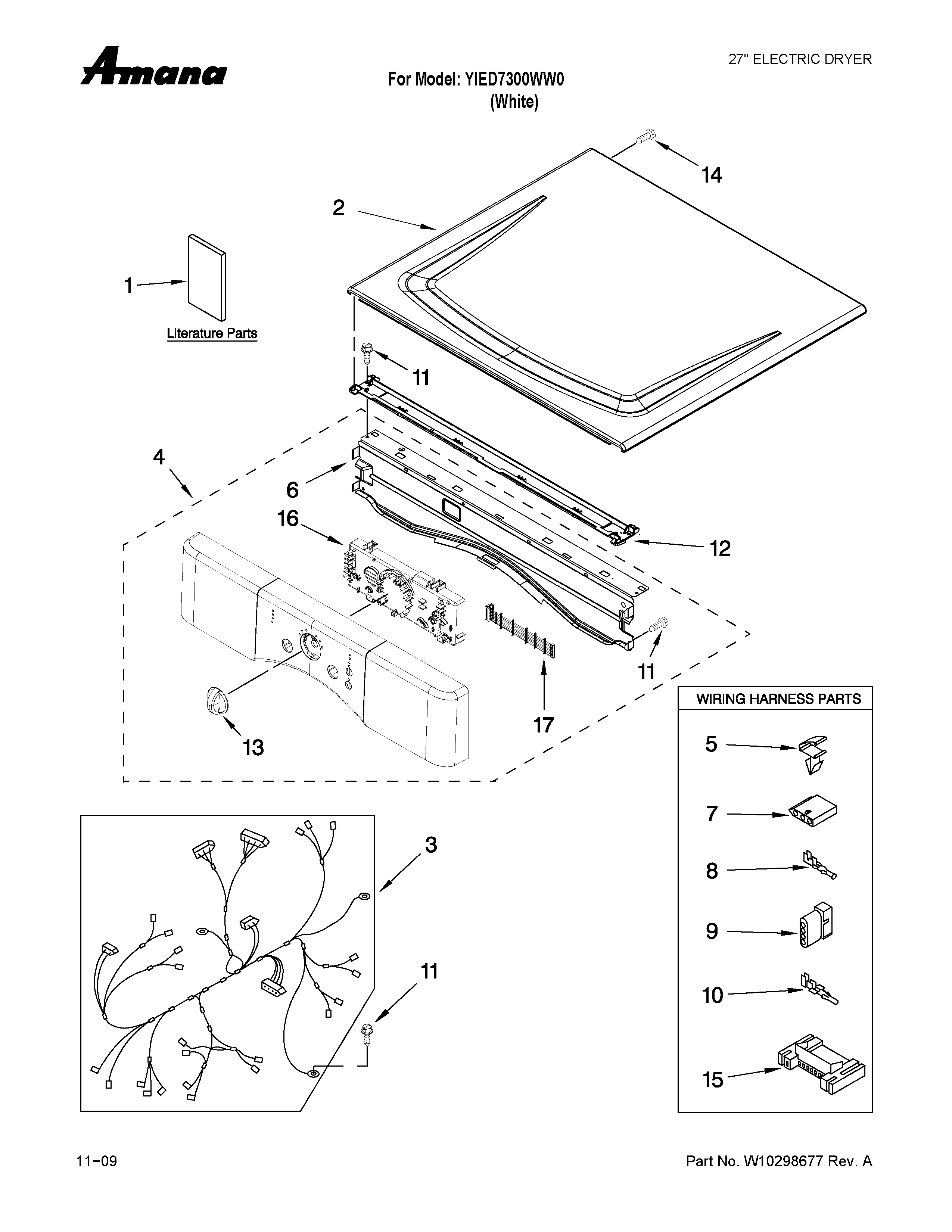 Top and console parts