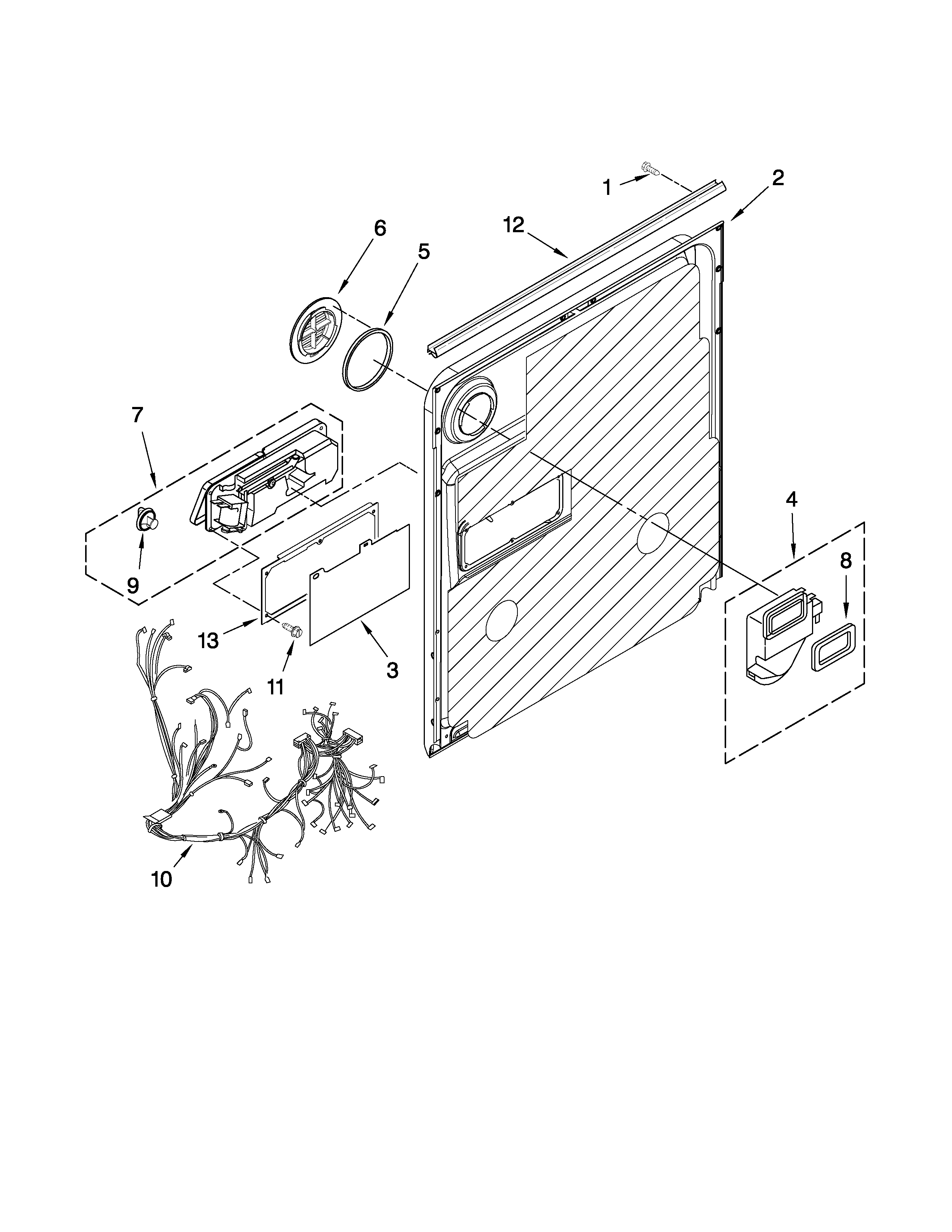 Door and latch parts