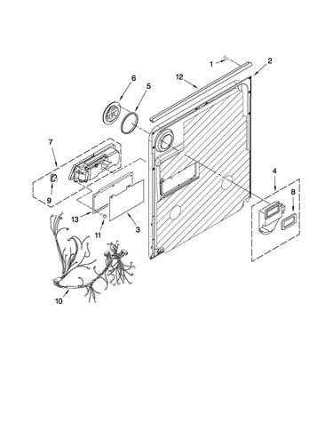 Door and latch parts