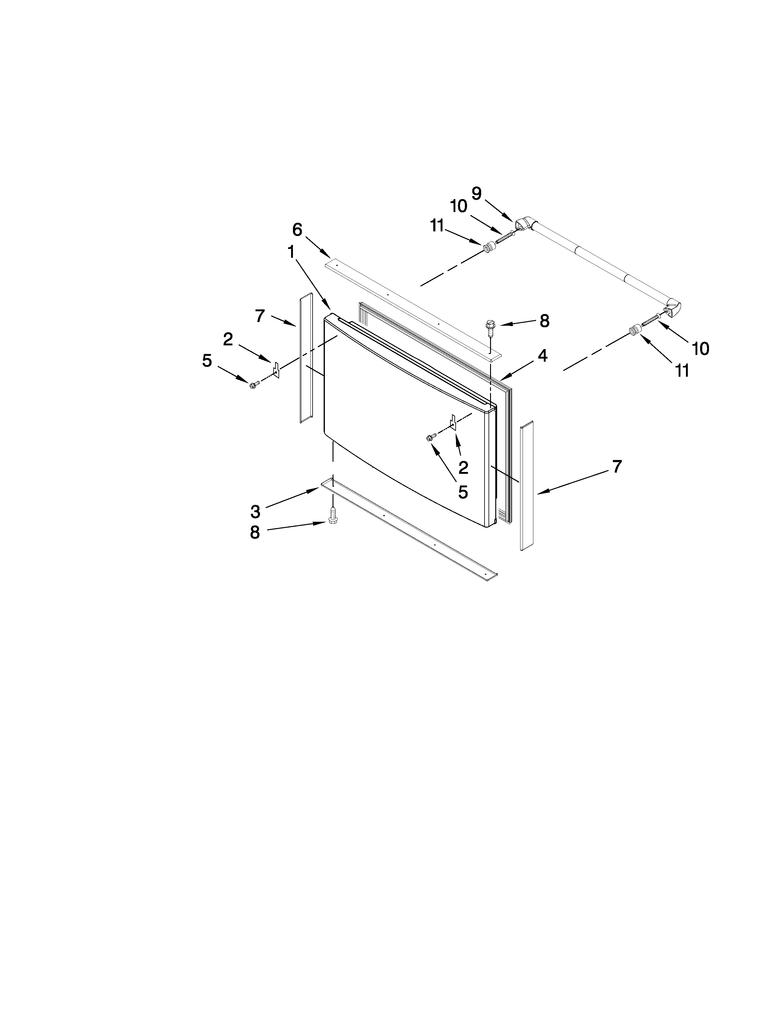 Freezer door parts