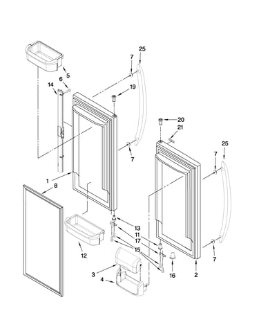 Refrigerator door parts