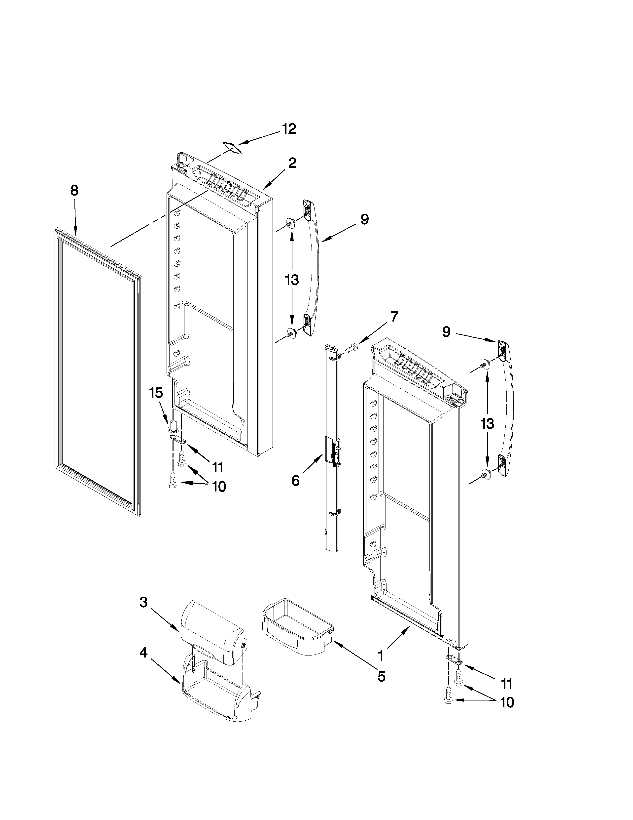 Refrigerator door parts