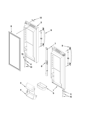 Refrigerator door parts