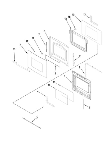 Oven door parts