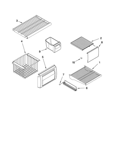 Freezer shelf parts