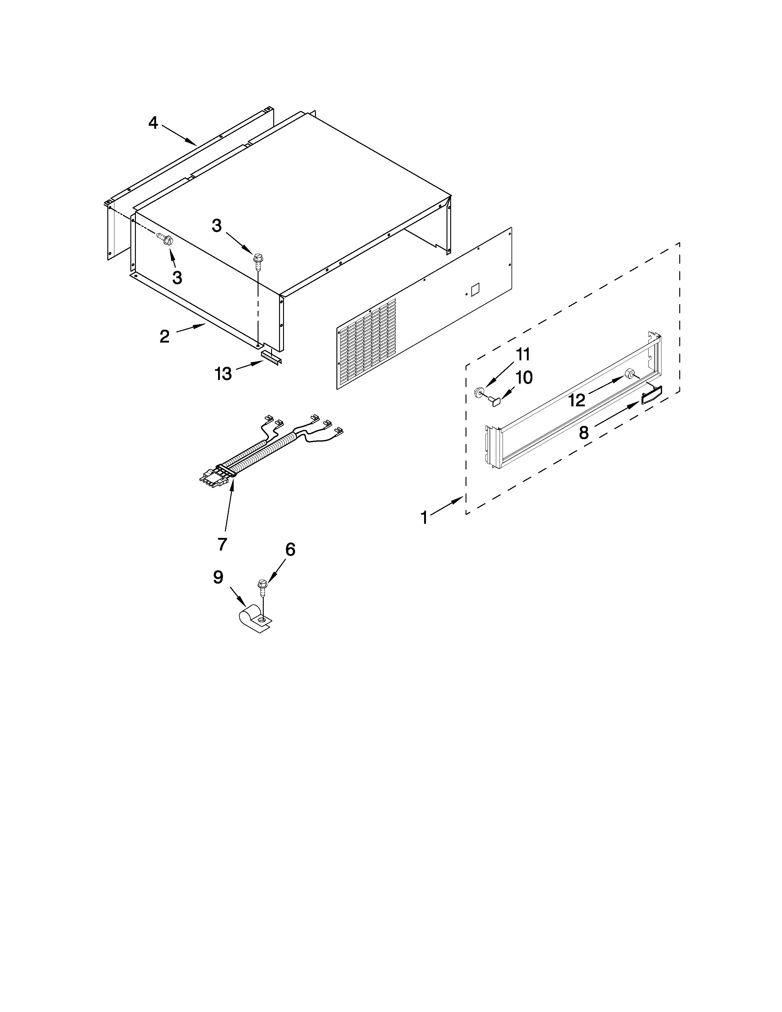 Top grille and unit cover parts