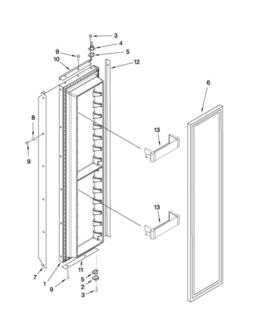 Freezer door parts