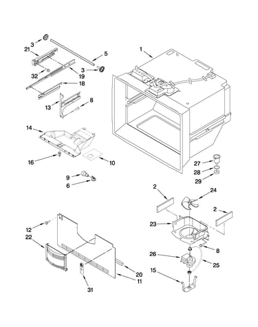 Freezer liner parts