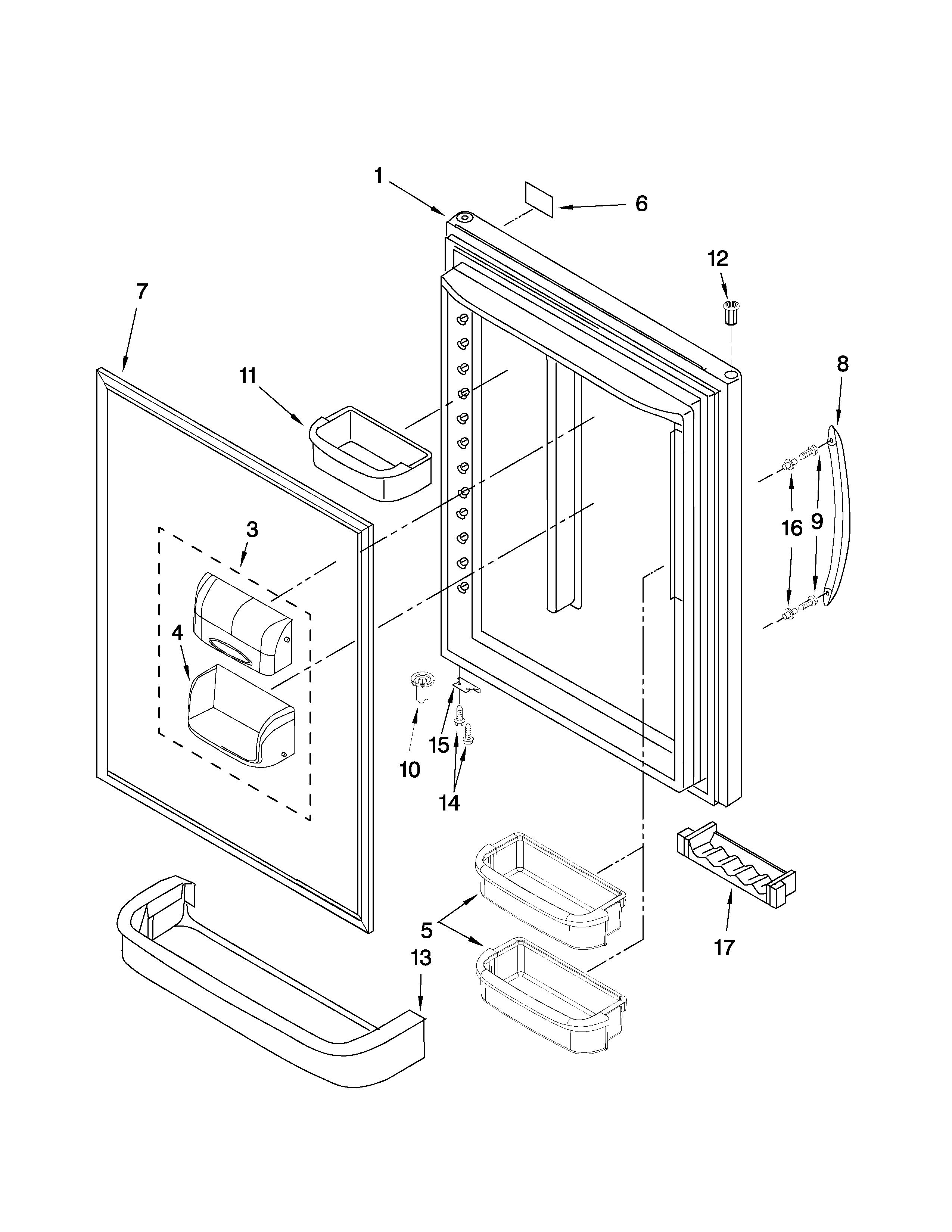 REFRIGERATOR DOOR PARTS