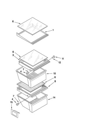 Refrigerator shelf parts