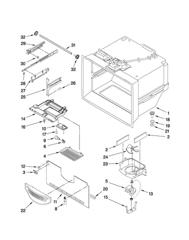 Freezer liner parts