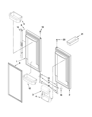 Refrigerator door parts