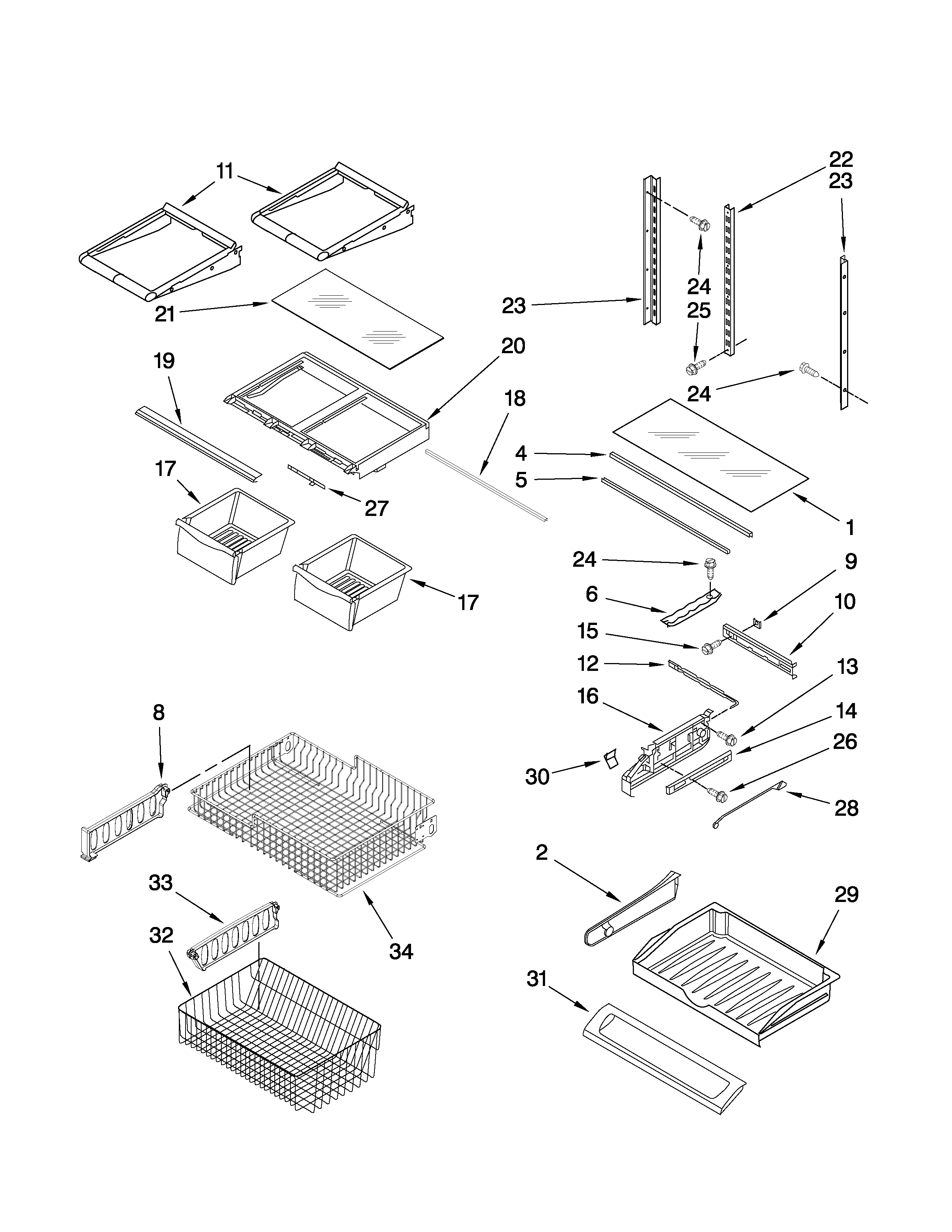 Shelf parts