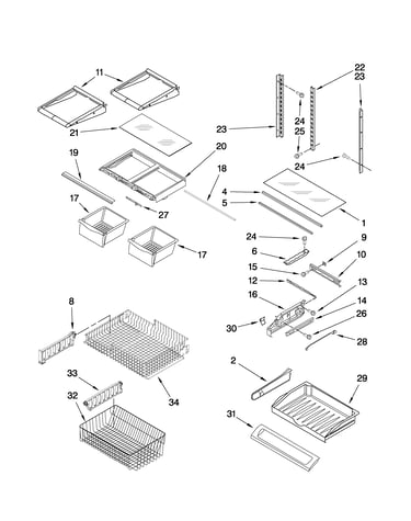 Shelf parts
