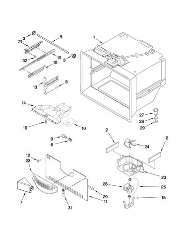 Freezer liner parts