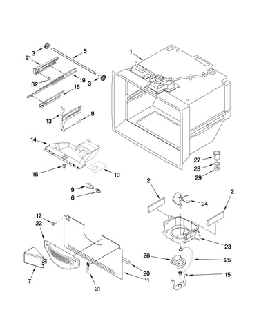 Freezer liner parts