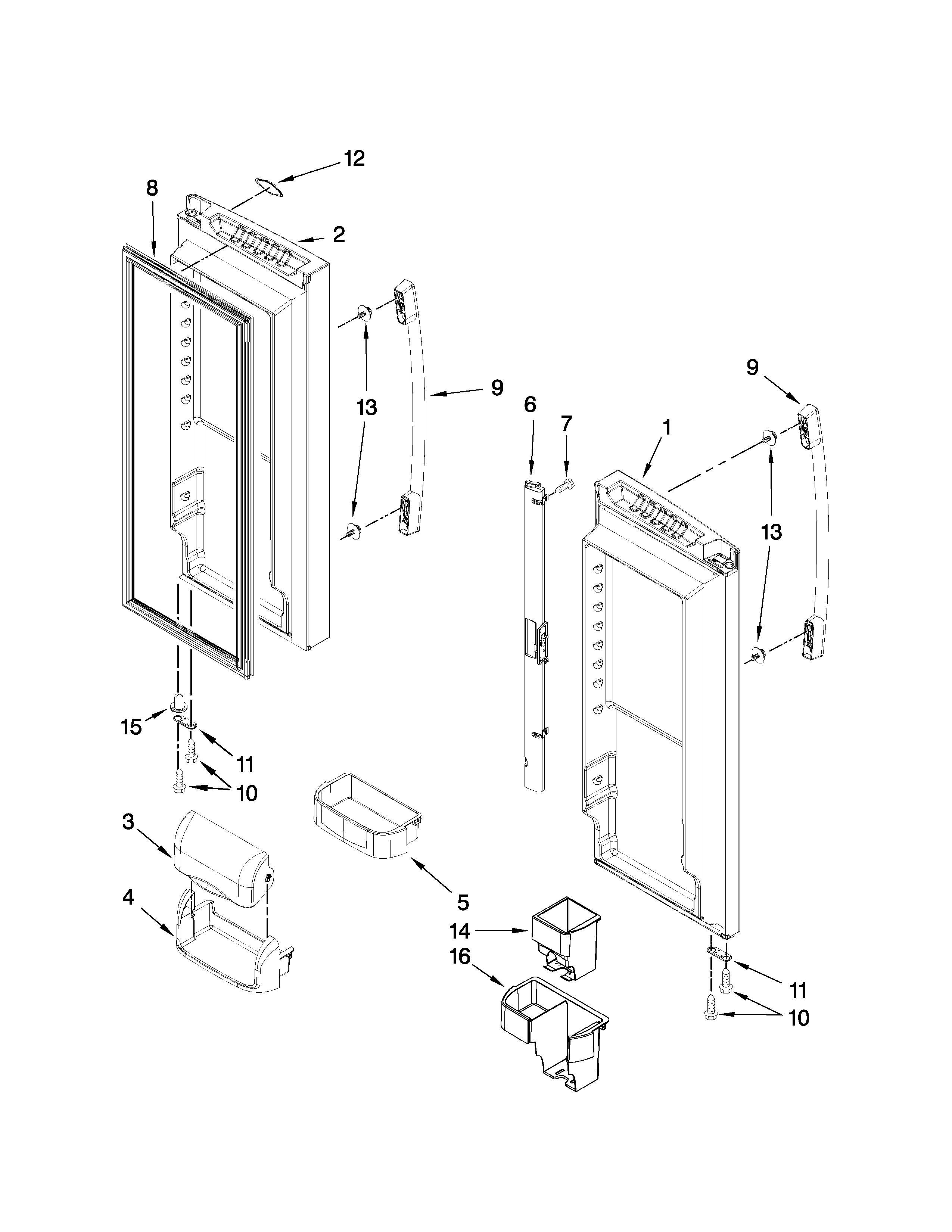REFRIGERATOR DOOR PARTS