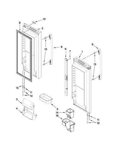 Refrigerator door parts
