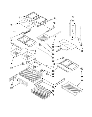 Shelf parts