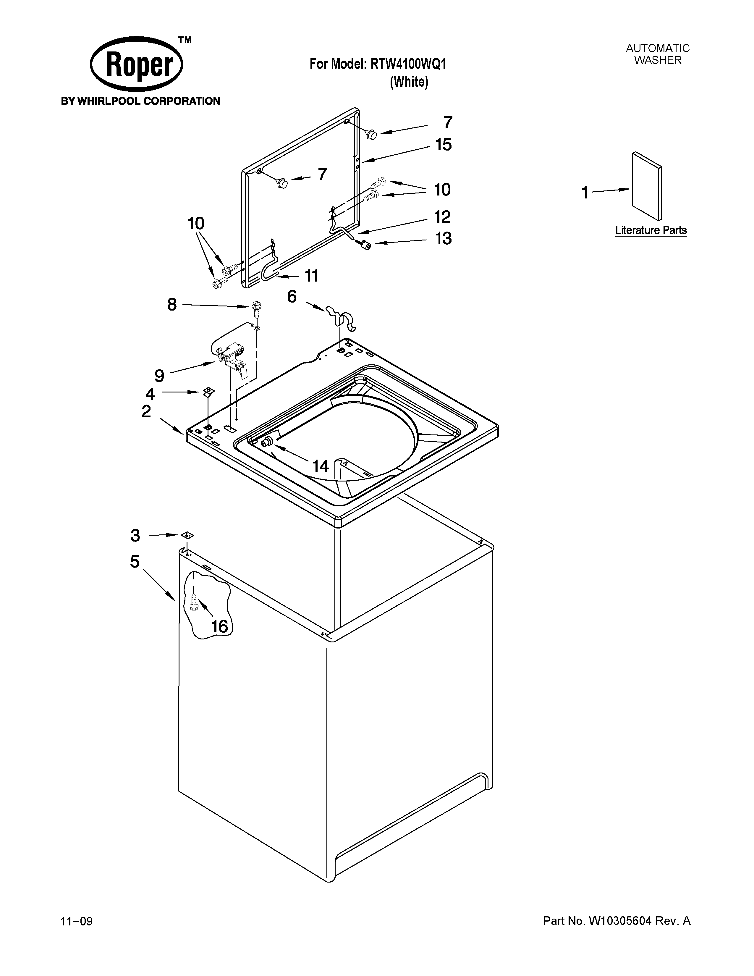 Top and cabinet parts