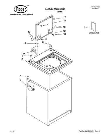 Top and cabinet parts