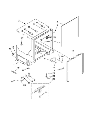 Tub and frame parts