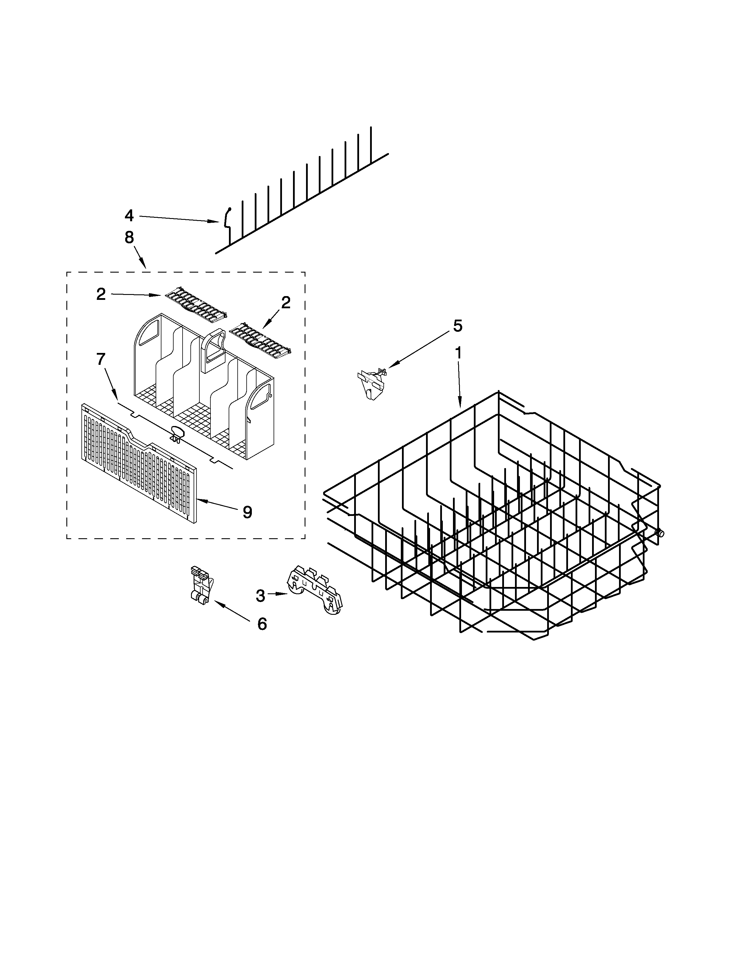 LOWER RACK PARTS