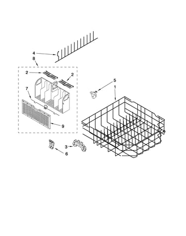 Lower rack parts