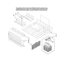 Upper and lower dishrack parts