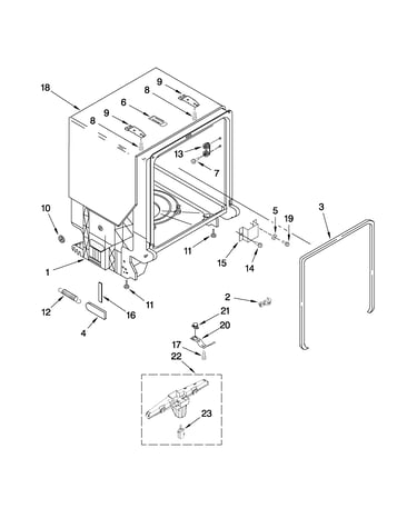 Tub and frame parts