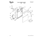 Whirlpool DU810SWPT4 frame and console parts diagram