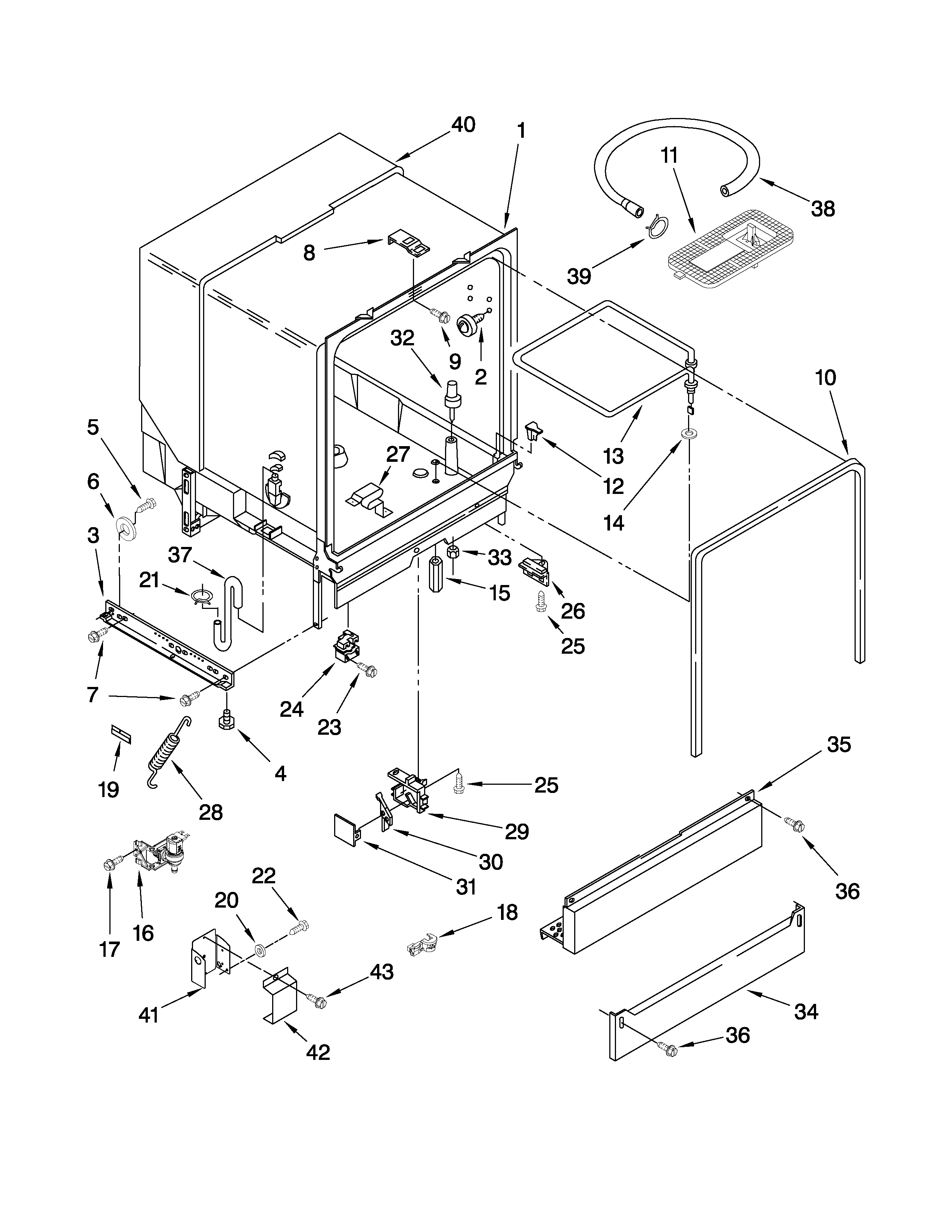 TUB ASSEMBLY PARTS