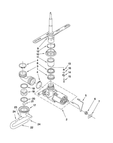 Pump and spray arm parts